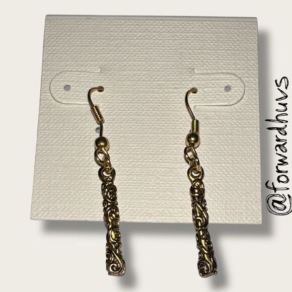 Bundle Sale 3 for $15 | Copper-Tone Dangle Earrings - Picture 1 of 7